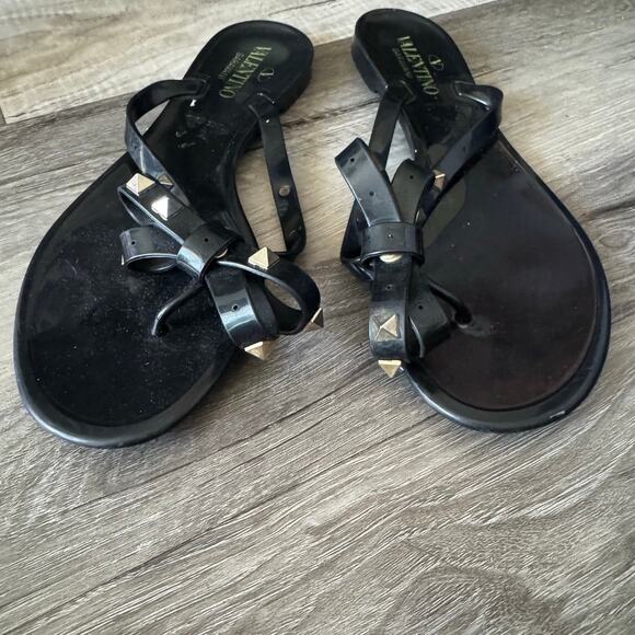 Valentino Garavani Rockstud Jelly Sandals Black Size 39 preowned,Specials : American Fashion Style Bags On Sale